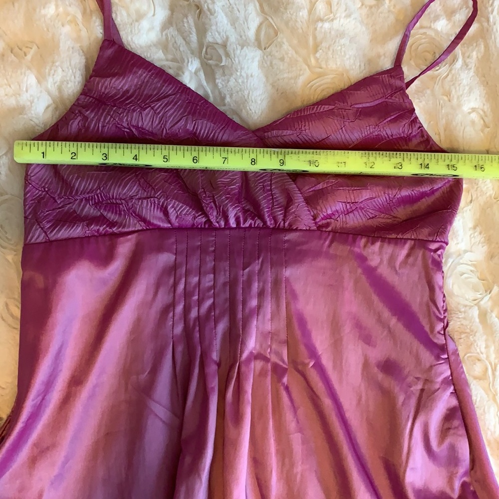 SANGRIA Pink Cocktail Dress V-Neck Crossover Chest Spaghetti Straps EUC - Picture 9 of 10